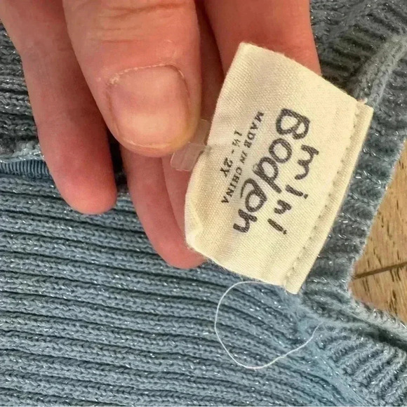 Mini Boden Girls Sparkle Cardigan Sweater Blue Size 1.5-2Y - Picture 3 of 3